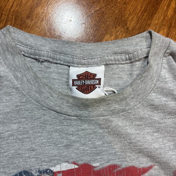 Harley Davidson T-Shirt XL Gray Ride Tennessee USA Flag Biker Motorcycle Tee - Picture 3 of 5